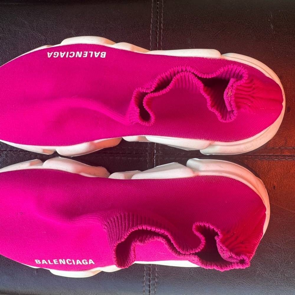 Balenciaga Women's Fuchsia Slip-On Sneakers